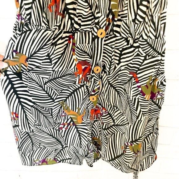 2 for $30 ZARA BASIC Animal Print Romper - Picture 5 of 11